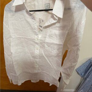 Maeve White Off-the-Shoulder Sweater